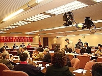 　縣長陳雪生在立院公聽會中強烈反對離島航空票價調漲。（圖：立委吳成典辦公室提供）
