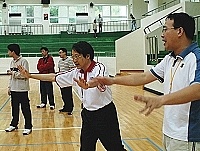 　連江縣Ｃ級籃球賽裁判講習登場，培養未來地區籃球裁判新血。（圖／文：張登傑）