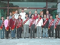 勞動節將屆,省主席顏忠誠來馬為地區模範勞工加油打氣。(圖/文:曹重偉)