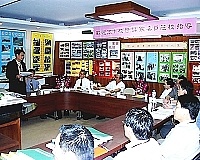 　教育部全國公私立高中職評鑑訪視小組昨日跨海抵馬，實地了解馬中辦學績效與學校教育目標達成情況。（圖／文：張登傑）