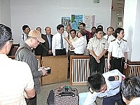 　陸委會副主委游盈隆來馬視察小三通業務，並代表謝院長祝賀馬祖軍民鄉親佳節愉快。（圖／文：曹重偉）