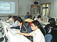 　連江縣政府昨日在網路教育中心舉辦「Temis全國工友及駐衛警察資訊管理系統」訓練課程。（圖／文：張登傑）