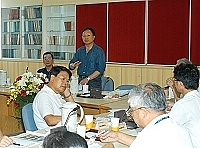 　杜正勝聽取完教育局報告後表示，教育部原則上願促成大陸地區台商子女至馬祖就讀。（圖／文：張登傑）