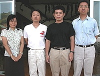 東引鄉公所四位新進人員,左起依序是薛美玲、游博順、楊漢湘、張育榮。(圖/文:陳其敏)