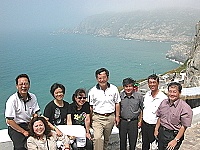 　澎湖縣長賴峰偉訪問東引，指東引是他近幾年所見最特別的地方。（圖／文：陳其敏）
