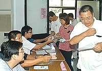 　國民黨主席暨第17次黨代表選舉，連江縣投票踴躍。（圖／文：張登傑）