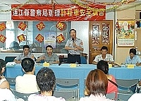 　連江縣警察局為了維護行車安全，舉辦南竿場次計程車安全講習。（圖／文：張登傑）