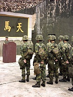   參謀長勉勵全體官兵於測驗時全力以赴，為個人及部隊爭取最高榮譽。（圖╱文：陳培倫）