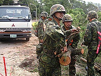 　圖為防區弟兄於中央公路上，全力協助清理樹枝及雜物，以保障人車的安全。（圖與文：萬力維）