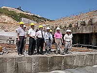 　中央工程施工查核小組來馬進行南竿后澳水庫興建工程查核工作。（圖／文：曹重偉）