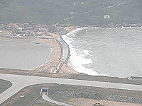 　北竿塘后道興建在罕見的連島沙洲之上。（圖與文：陳鵬雄）