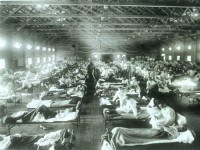 　流感大流行曾在一九一八至一九一九年造成二至四千萬人死亡。