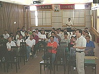 　環保局邀請莒光鄉親進行垃圾強制分類宣導說明會。（圖／文：陳樂團）