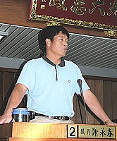 　副議長謝承春進行質詢。（圖／文：曹重偉）