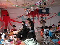 　塘岐社區發展協會舉辦風箏研習活動。（圖／文：陳鵬雄）