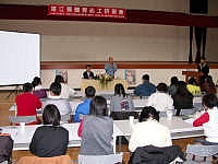 　本年度體育志工研習登場，主秘林星寶期勉學員帶動地區體育的專業及精緻化。（圖／文：曹重偉）