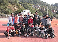 　發掘自北竿的小小球員們昨天首度移師南竿福澳運動場進行訓練。（圖／文：曹重偉）