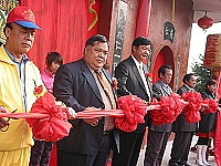 　福州台江竹林尚書公祖廟改建落成開光安神大典，府會首長及塘岐水部尚書公府共襄盛舉。（圖／連江縣政府提供）