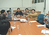 　連江縣政府舉辦二○○五連江縣體育季暨運動人口倍增計畫檢討會，馬祖體育人齊聚體育館，共商馬祖未來體育發展。（圖／文：張登傑）