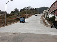 　配合春節交通，介壽村入村道路福澳嶺段先行通車，後續收尾工作年後進行。（圖／文：曹重偉）