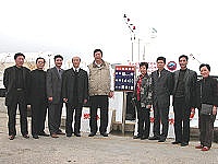 　福建省福州市榕台交流協會一行返回大陸，縣長陳雪生前往送行。（圖／文：曹重偉）