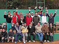 　「拒絕菸害、網住健康」網球賽風光落幕，林其忠的拚戰精神讓觀眾印象深刻。（圖／文：曹重偉）