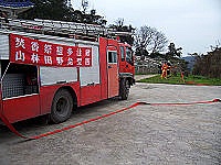　清明節前後向來易發生火警，消防局人員近日也積極待命及四處宣導。（圖／文：曹重偉）
