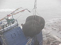 東引光華51226漁船能夠避免下沉,不起眼的「恐龍蛋」是最大功臣。(圖/文:陳其敏)