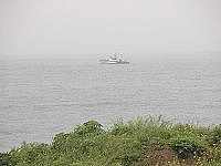 　馬祖海巡在&#22338;里外海查獲三艘越界大陸漁船。（圖／文：陳鵬雄）