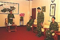 北高地區指揮部指揮官郝上校在新進人員座談中,期勉官兵善用時間充實專業職能,為將來出社會做周全的準備。(圖/文:游象雲)
