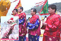 　指揮官參加馬祖天后宮祭祀大典（圖與文：紀宏曄）