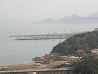 　福澳國內商港工程全面復工，實際進度已達百分之六十左右。（圖／文：陳鵬雄）