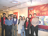 二○○六馬祖畫派巡迴展正式開幕,首展地點是跟馬祖淵源深厚的基隆市,把基隆當作跨海展出的第一站,意義很深遠。(圖:連江縣政府文化局提供)