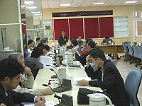  　離島建設實施方案進行府內團隊分組討論議程。（圖／文：陳鵬雄）