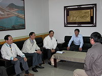 　福建省選委會主任委員顏忠誠一行抵馬了解地區六月二合一選舉準備概況。（圖／文：陳鵬雄）