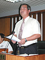 　縣議員陳書建進行質詢。（圖／文：曹重偉）