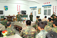 　馬祖防衛指揮部副指揮官吳將軍期勉各級幹部應以「吃得好、吃得飽、吃得衛生、吃得安心、吃得愉快、吃得舒適」作為辦好伙食的目標。（圖／文：吳語軒）