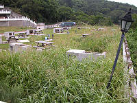 　旅客投訴「枕戈待旦紀念公園」烤肉區雜草叢生，男廁大門毀損無法進入；觀光局表示，立即要求業者改善。（圖／文：曹重偉）