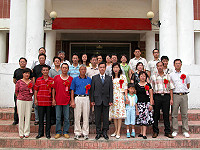 　南竿鄉第八屆村長正式就職，鄉長朱秀平期勉大家能秉持為民服務精神，一起讓南竿更繁榮、更進步。（圖／文：曹重偉）