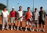 　「邪神」坐鎮，北竿鄉隊氣勢驚人！主戰隊員包括曹春官、施世貴、劉禮平、王花俤、陳仁德、黃啟忠。（圖／文：曹重偉）