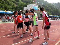 擁抱歡笑淚水　相約九七再見－九五年縣運大會閉幕。（圖與文：陳其敏、陳志銘、曹重偉）