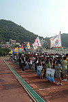 擁抱歡笑淚水　相約九七再見－九五年縣運大會閉幕。（圖與文：陳其敏、陳志銘、曹重偉）