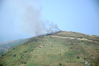 　西引鱷魚島在一個月內發生二次火燒山。（圖／文：陳其敏）