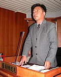 　縣議員陳建光進行質詢。（圖／文：曹重偉）