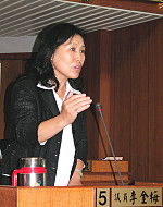 　縣議員李金梅進行質詢。（圖／文：曹重偉）