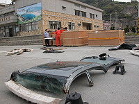 　白沙安檢所再度查獲廢棄車門零件。（圖／文：陳鵬雄）