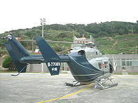 　中興航空公司直升機，機上儀器指示異常返回西莒機場檢修。（圖／文：陳樂團）