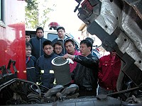 　消防局舉辦年度常年訓練，請到北市消防局教官來馬指導水箱車操作注意事項及故障排除。（圖／文：曹重偉）