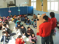 馬祖戰地小勇士歡樂成長營,聚集了五十位勇士小尖兵。(圖/文:林冰芳)