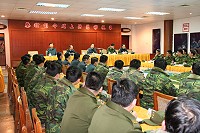 司令趙上將於精神講話時,期勉各級幹部均能秉持「忠誠精實」的優良軍風,確實貫徹「愛國教育、軍紀安全、戰訓本務和裝備保養」四大工作要務。(圖/文:劉家興)